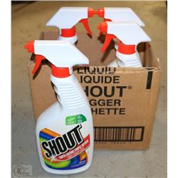 CASE OF 4 SHOUT LAUNDRY STAIN REMOVER