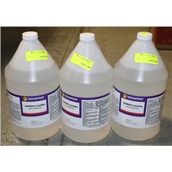 LOT OF 3 GALLON JUGS OF ISOPROPL ALCOHOL