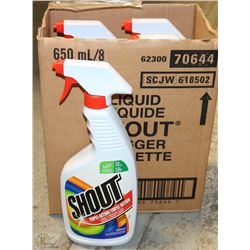 CASE OF 4 SHOUT LAUNDRY STAIN REMOVER