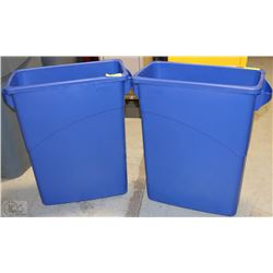 LOT OF 2 BLUE BINS