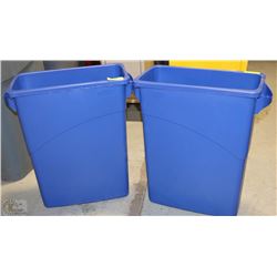 LOT OF 2 BLUE BINS