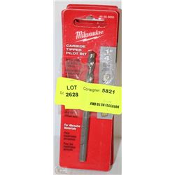 LOT OF 4 MILWAUKEE CARBIDE TIP 1/4" DRILL BIT