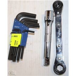 LOT OF ASSORTED HAND TOOLS INCL ALLAN KEYS