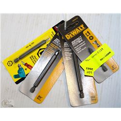 LOT OF 4 ASSORTED LONG DRILL BITS