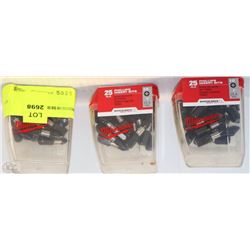 LOT OF 3PKS OF 25PC PHILLIPS INSERT BITS