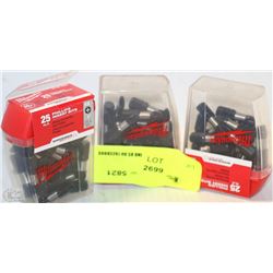 LOT OF 3PKS OF 25PC PHILLIPS INSERT BITS