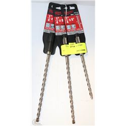 LOT OF 3 MILWAUKEE CONCRETE DRILL BITS