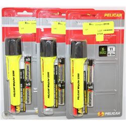 LOT OF 3 PELICAN FLASHLIGHTS