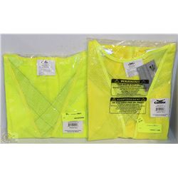 LOT OF 2 YELLOW CONDOR SAFETY VESTS SIZE XL