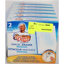 FLAT OF 6- 2PKS MR CLEAN MAGIC ERASERS