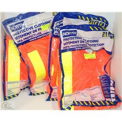 LOT OF 4 NORTH SAFETY VEST