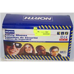 CASE OF 10 NORTH SAFETY GLASSES