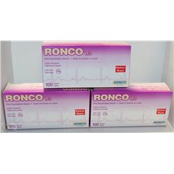 3 CASES OF RONCO VINYL EXAMINATION GLOVES