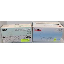 CONDOR DISPOSABLE LATEX GLOVES SIZE M WITH REAL