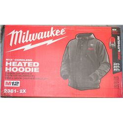MILWAUKEE CORDLESS HEATED HOODIES - BLK 2XL