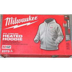 MILWAUKEE CORDLESS HEATED HOODIES - GREY L
