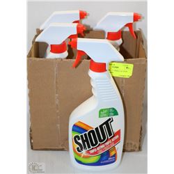 CASE OF SHOUT TRIPLE ACTION STAIN CLEANER
