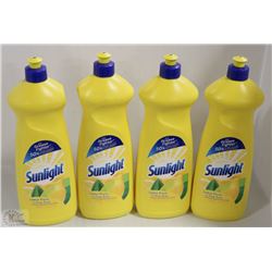 LOT OF 4 SUNLIGHT DISH DETERGENTS