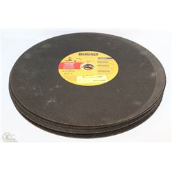 LOT OF 9 DEWALT 14" CUT OFF BLADES