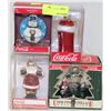 Image 1 : FOUR COCA COLA COLLECTIBLE ORNAMENTS