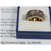 Image 1 : S/S WITH YELLOW GOLD PLATING CUSTOM RUBY & DIAMOND