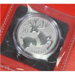 RCM CANADIAN 2012 $20 REINDEER .9999 SILVER COIN