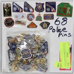 1968 COLLECTION OF POLICE PINS