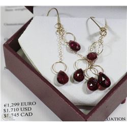 10K YELLOW GOLD TOURMALINE EARRINGS WITH COA