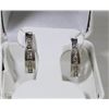 Image 1 : 10K WHITE GOLD DIAMOND EARRINGS