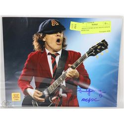 ANGUS YOUNG AC/DC SIGNED 8 X 10 WITH COA
