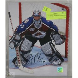 PATRICK ROY SIGNED AVALANCHE 8 X 10 WITH COA