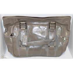 NEW DELLA LEATHER ALLISON TOTE MISTY GREY COLOR