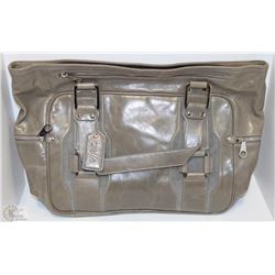 NEW DELLA LEATHER ALLISON TOTE MISTY GREY COLOR