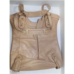 NEW DELLA LEATHER KAITLYN TOTE CHAMPAGNE COLOR
