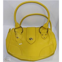 NEW DELLA LEATHER SADIE HANDBAG BUTTER YELLOW