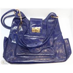 NEW DELLA LEATHER RYAN TOTE SAPPHIRE COLOR