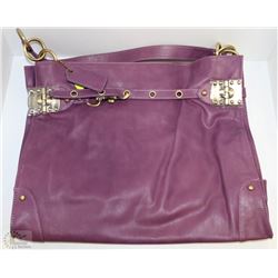 NEW DELLA LEATHER SUSAN PURSE AUBERGINE(PURPLE)