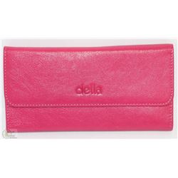NEW DELLA LEATHER KAREN WALLET PINK COLOR