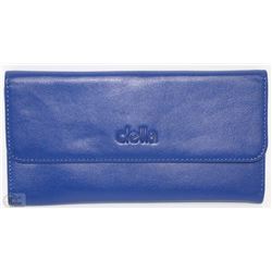 NEW DELLA LEATHER KAREN WALLET SAPPHIRE COLOR