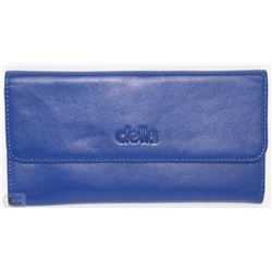 NEW DELLA LEATHER KAREN WALLET SAPPHIRE COLOR