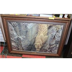 FRAMED SIGNED ROBERT BATEMAN "ROCKFACE DESCENT"
