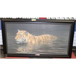 FRAMED SIGNED ROBERT BATEMAN "RIVER FORD - TIGER"