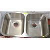 Image 1 : STAINLESS STEEL DOUBLE  SINK  18"X31"