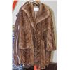 Image 1 : MINK FUR COAT SIZE MEDIUM 8-10 BROWN WAIST LENGTH