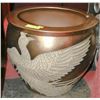 Image 1 : LARGE 18" PLANTER WITH BIRD