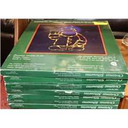 6 ASSORTED CHRISTMAS LIGHT UP SILHOUETTES