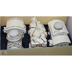 MIKASA HOLIDAY ELEGANCE PORCELAIN 3 PIECE TRAIN