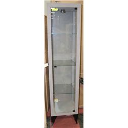 3 SHELF METAL AND GLASS LIGHTED DISPLAY CABINET