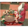 Image 1 : LARGE SANTA ON A SLEIGH ORNAMENT