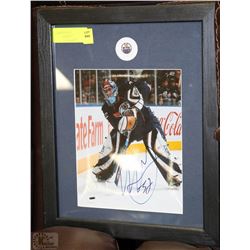 MATHIEU GARON AUTOGRAPHED GOALIE PHOTO